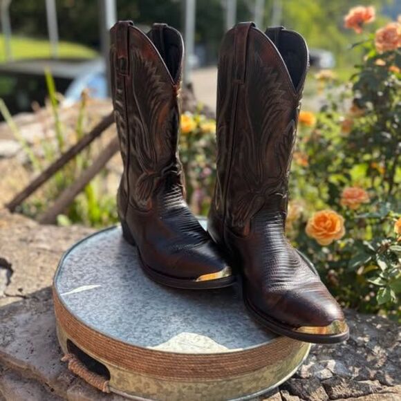 Laredo Men’s 10.5 Leather cowboy boots - Picture 2 of 10